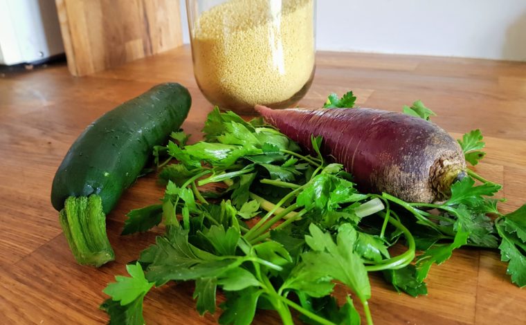 taboule courgette ingredients